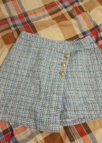 Düğmeli Çok Renkli Mini Şort - Görsel 6