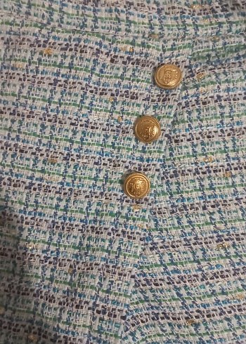 Düğmeli Çok Renkli Mini Şort - Görsel 2