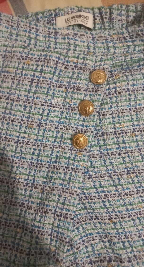 Düğmeli Çok Renkli Mini Şort - Görsel 2