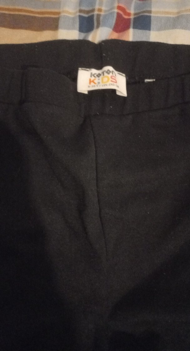 Çizgili Siyah kiz cocuk Tayt - Görsel 2