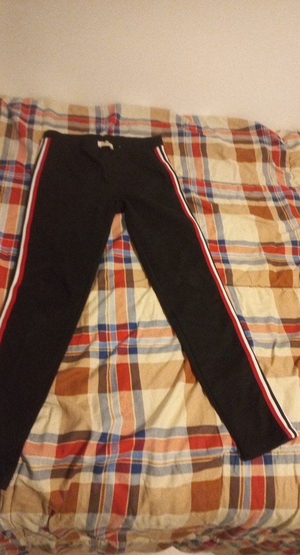 Çizgili Siyah kiz cocuk Tayt - Görsel 3