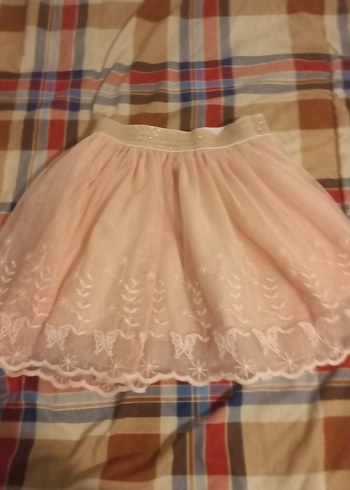 Dantel Detaylı Pembe Kız Çocuk Etek - Görsel 3