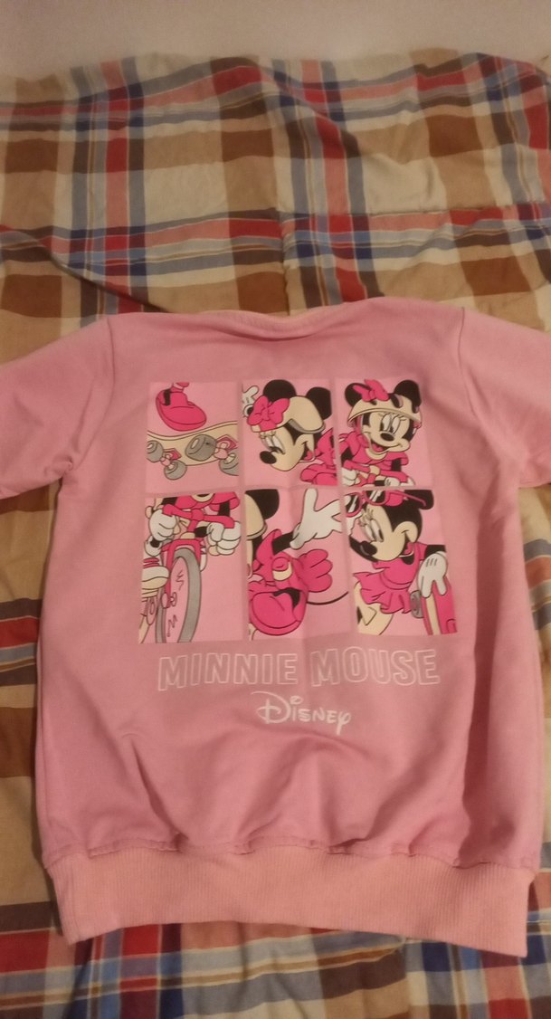 Kızlar için pembe uzun kollu baskılı sweatshirt - Görsel 3