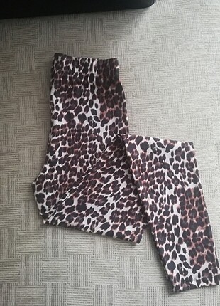 Leopar desenli tayt