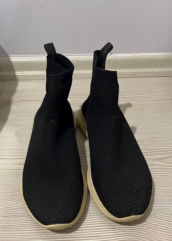 LC Waikiki Siyah Örgü Stiletto Topuklu Kadın Spor Ayakkabı