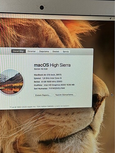 Beden Renk MacBook Air 2017