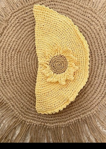 Sarı ayçiçeği temalı el-omuz çantası - Görsel 3