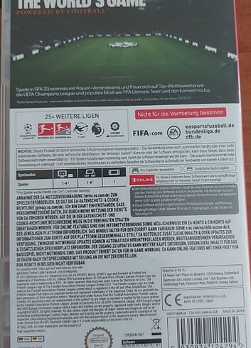 FIFA 23 Nintendo switch oyun sıfır ayarında