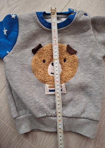 Erkek Çocuk Gri Baskılı Sweatshirt - Görsel 3