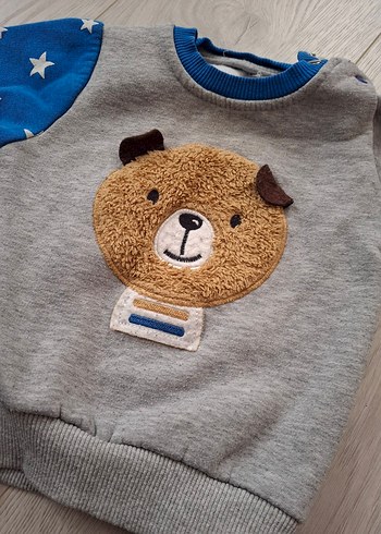 Erkek Çocuk Gri Baskılı Sweatshirt - Görsel 2