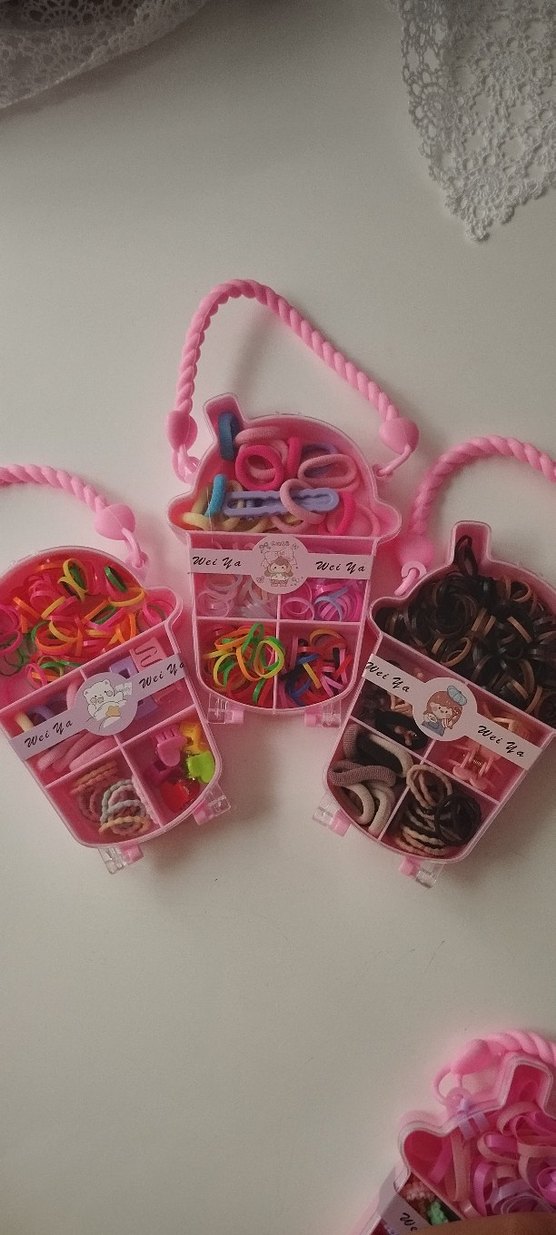 Renkli Lastikli Çocuk Saç Tokası Seti - Görsel 2