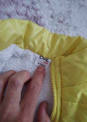 Sarı Fermuarlı  Çocuk Yelek - Görsel 3