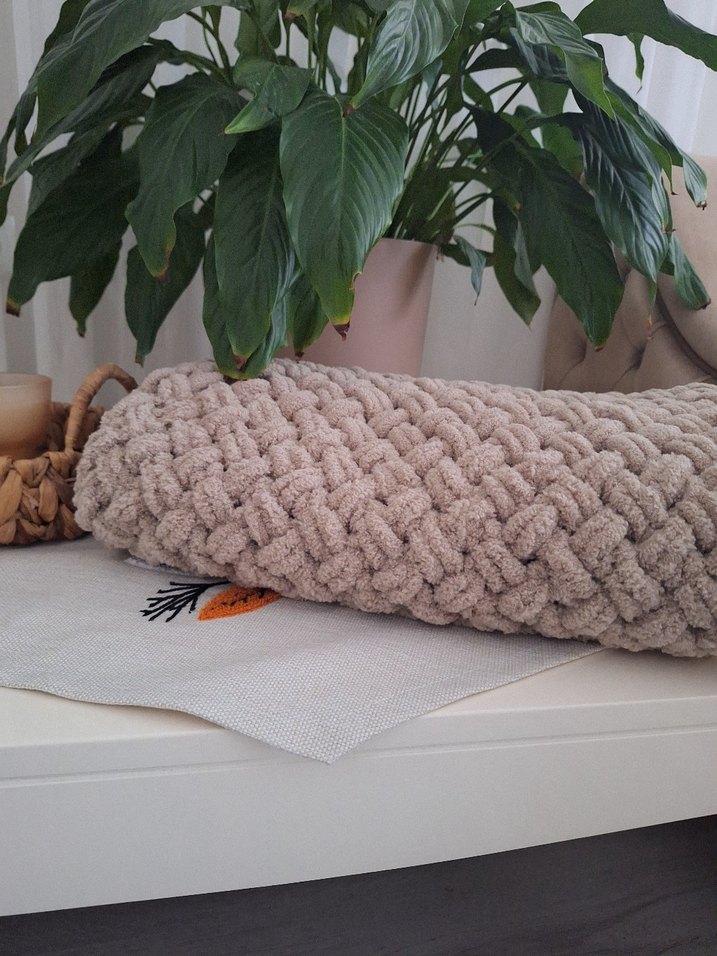 Triko Örgü Çocuk Battaniyesi Puffy iP battaniye - Görsel 2