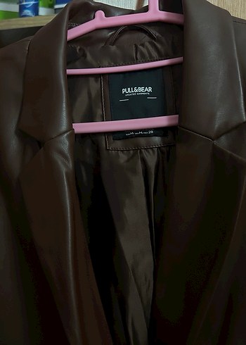 Kahverengi Deri Kadın Ceket - Görsel 4