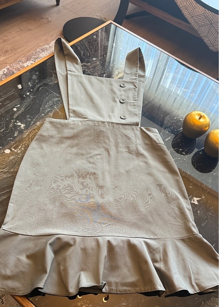 Haki salopet elbise - Görsel 4