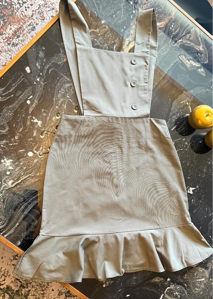 Haki salopet elbise - Görsel 2