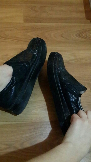 36 Beden siyah Renk simli ayakkabi