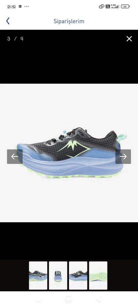 Gri Asics Erkek Koşu ve Antrenman Ayakkabısı - Görsel 4