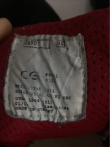 44 Beden siyah Renk YDS YAZLIK İŞ AYAKKABISI