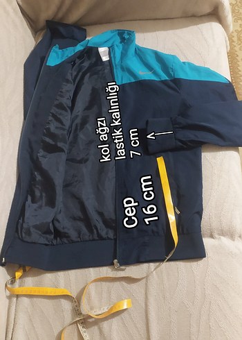 Mavi Nike Fermuarlı Erkek Spor Ceket - Görsel 5