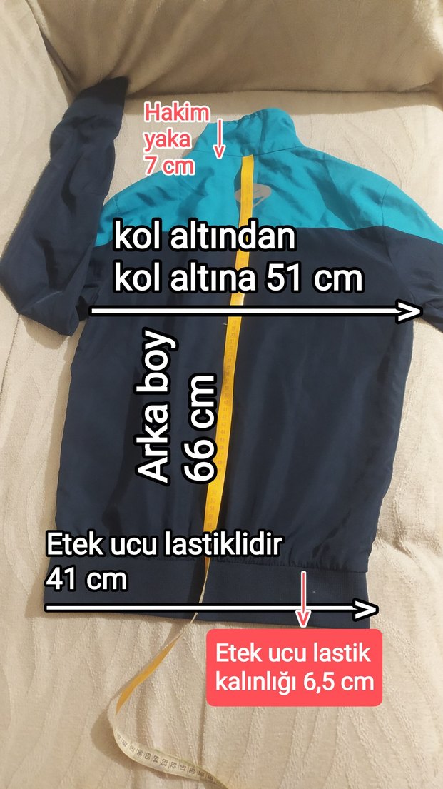 Mavi Nike Fermuarlı Erkek Spor Ceket - Görsel 4