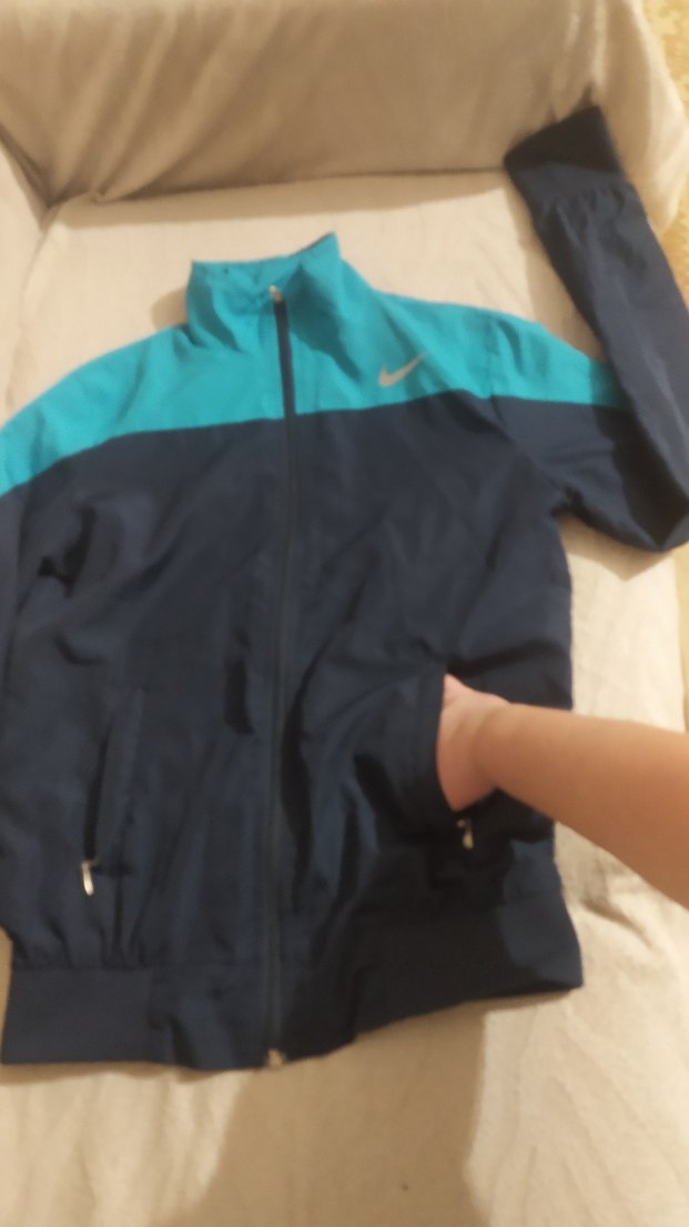 Mavi Nike Fermuarlı Erkek Spor Ceket - Görsel 3