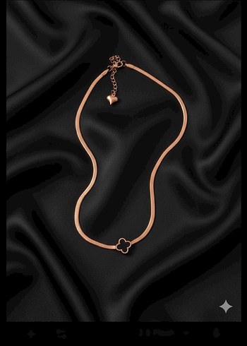 Çelik Yonca Kolye - Görsel 2