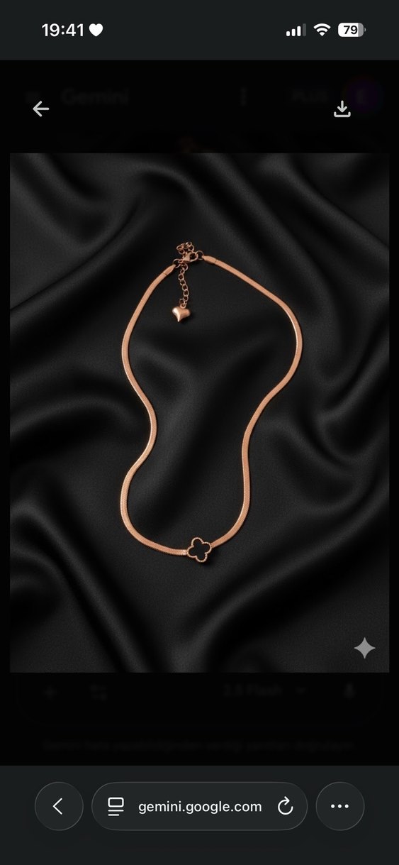 Çelik Yonca Kolye - Görsel 2