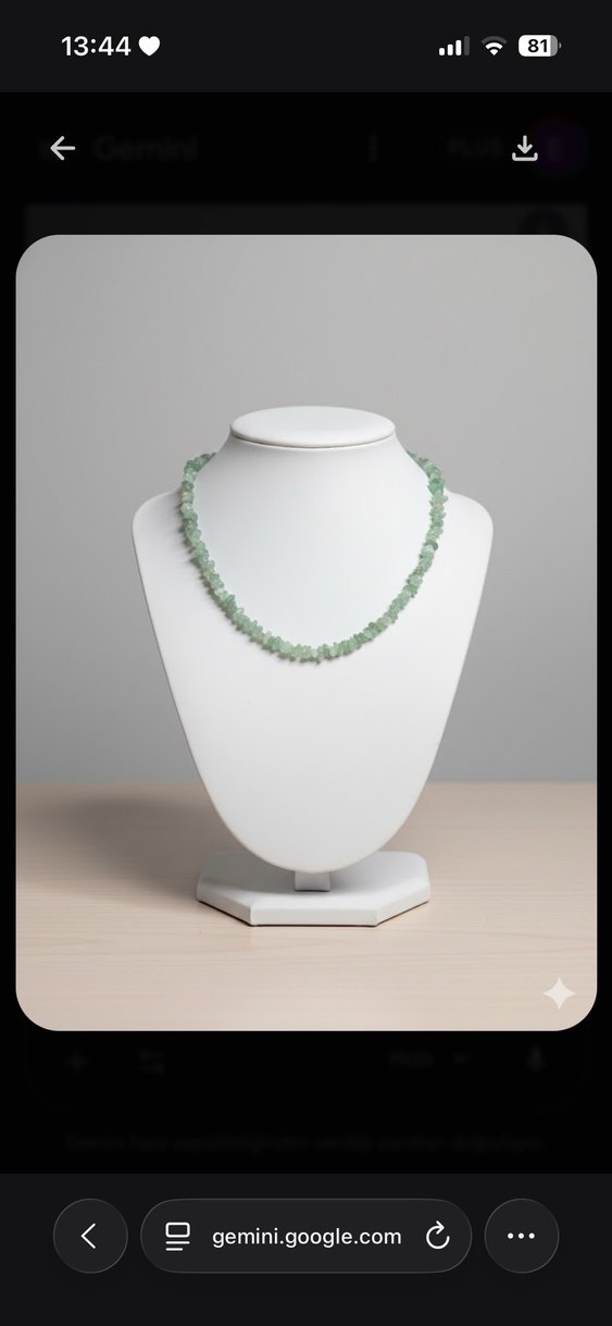 Aventurin doğal taş kolye - Görsel 3