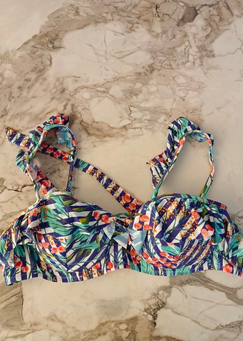 Penti Renkli Tie-Dye Desenli Bohem Bikini Üstü