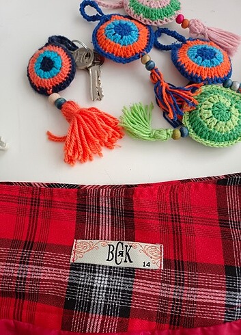 Bershka Kırmızı pileli etek
