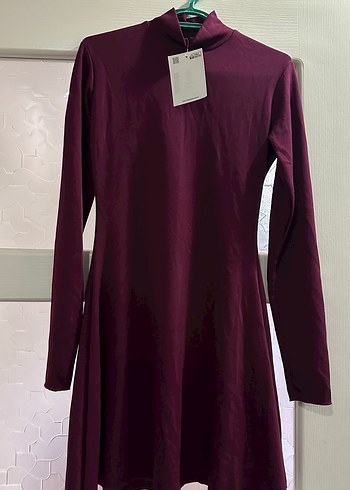 Bordo elbise - Görsel 3