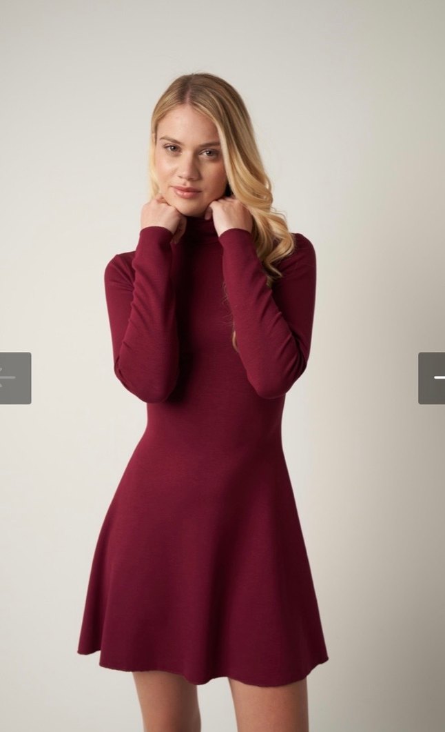 Bordo elbise - Görsel 2