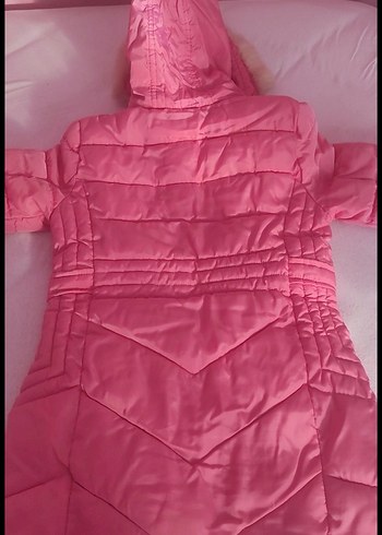 U.S. Polo Kız Çocuk Parlak Pembe Kürklü Mont - Görsel 2