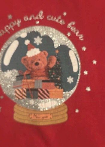 LCW Kız Çocuk Kırmızı Desenli Triko Kazak - Görsel 3