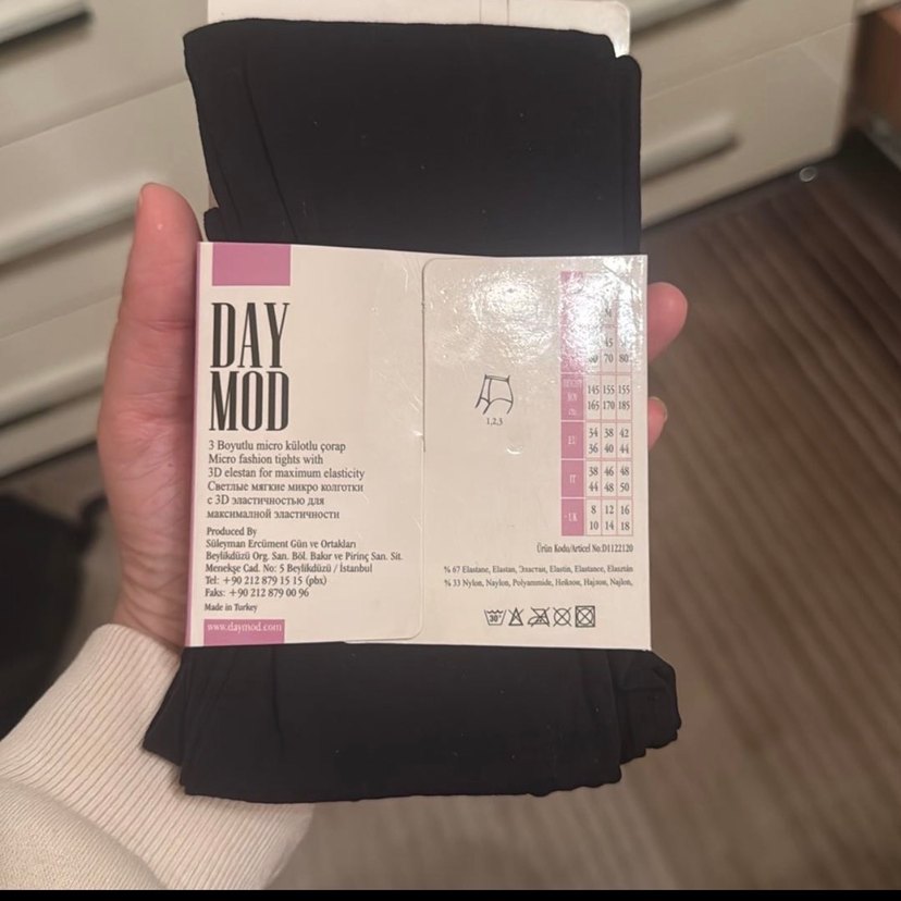Day Mod Yurtk Siyah Mikro Külotlu Çorap - Görsel 2