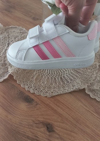 Kız Çocuk Pembe Cırtlı Spor Ayakkabı - Görsel 4