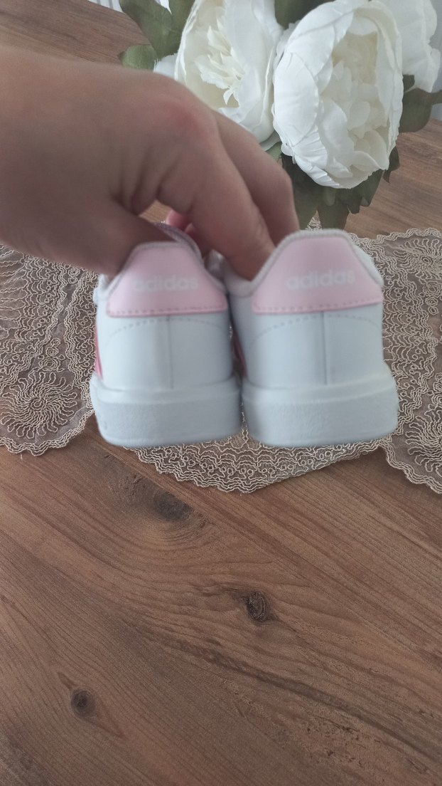 Kız Çocuk Pembe Cırtlı Spor Ayakkabı - Görsel 3