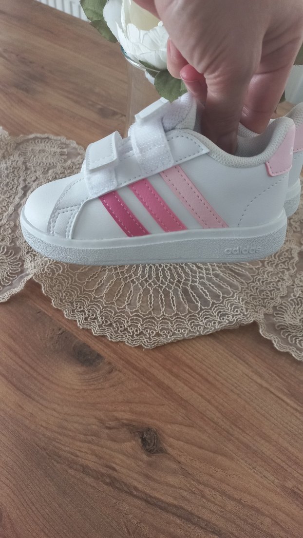 Kız Çocuk Pembe Cırtlı Spor Ayakkabı - Görsel 4