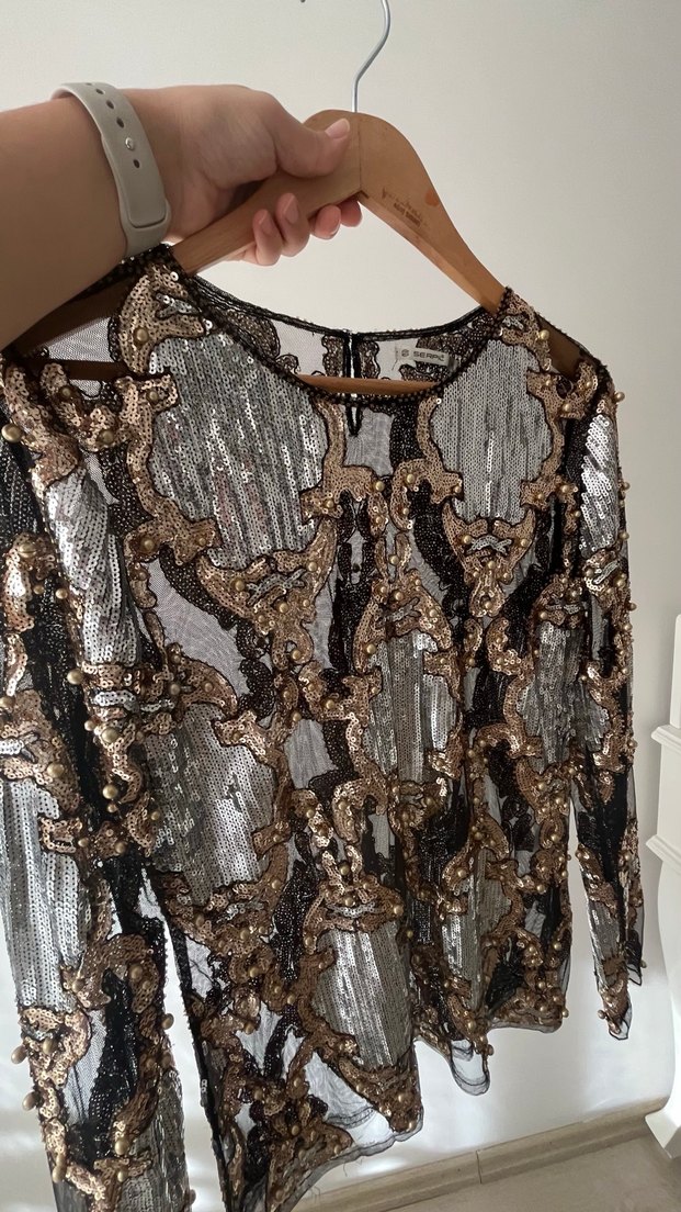 Payetli  Kadın Bluz - Görsel 2