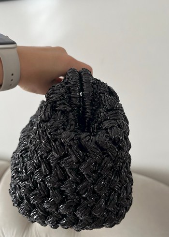Örgü Siyah Kadın Çanta - Görsel 5