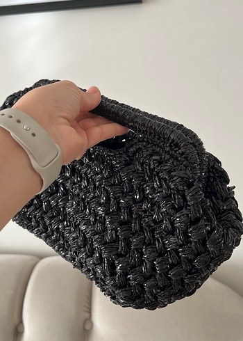 Örgü Siyah Kadın Çanta - Görsel 7
