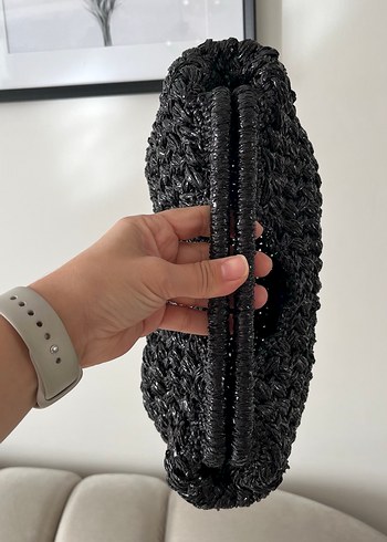 Örgü Siyah Kadın Çanta - Görsel 3