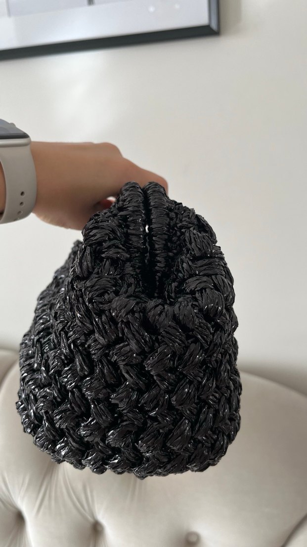 Örgü Siyah Kadın Çanta - Görsel 5