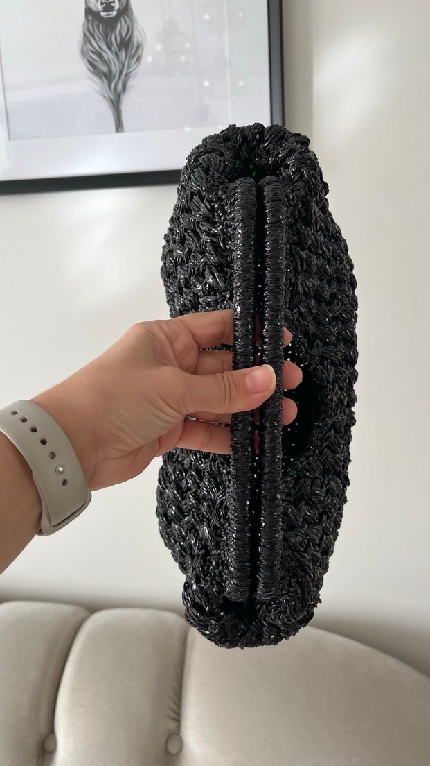 Örgü Siyah Kadın Çanta - Görsel 3