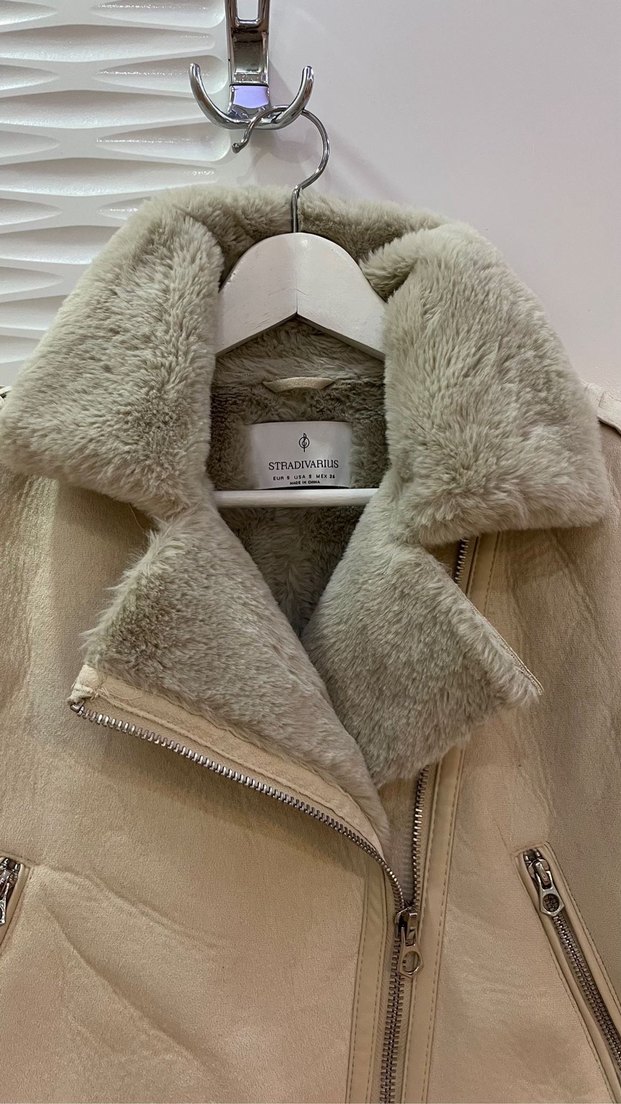 Bej Süet Kadın Ceket - Görsel 4