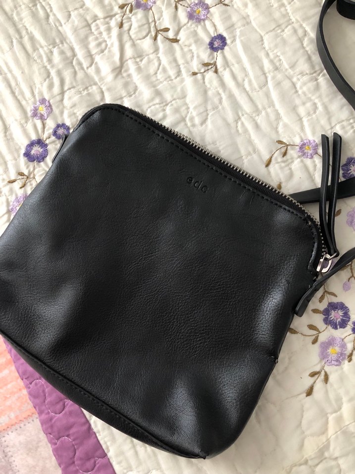 Siyah Baskılı Deri Kadın Çanta - Görsel 3