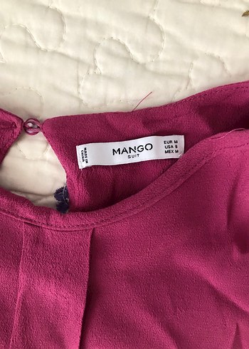 Fuşya Kısa Kollu Bluz - Görsel 2