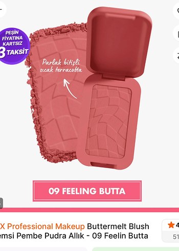 Beden Renk Nyx Buttermelt Krem Allık - 09 Feelin Butta