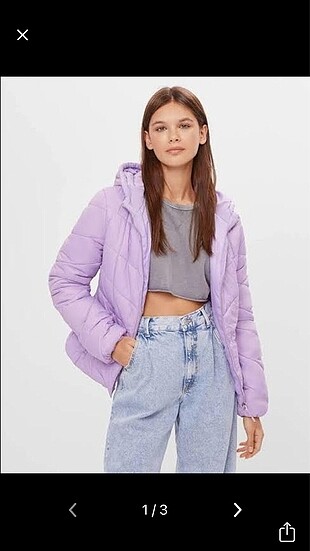 BERSHKA LİLA İNCE MONT